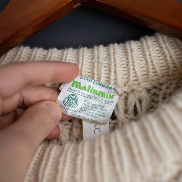 Vintage Wool Ireland Malinmor Fisherman Sweater - Picture 5 of 7